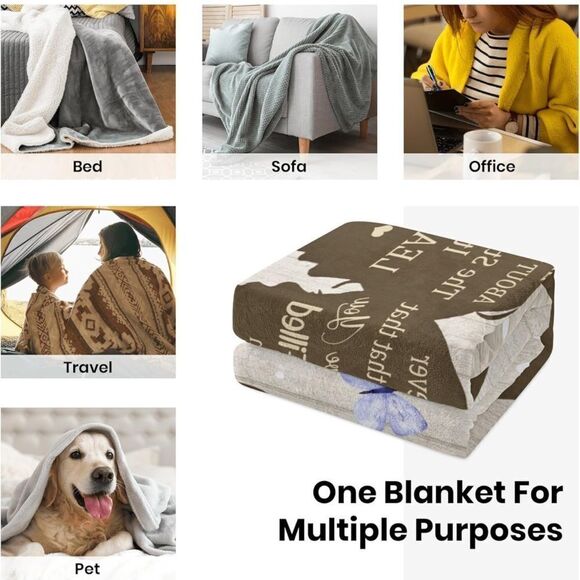 Gift Ideas | NEW “To My Dear Mom” Throw Blanket from Daughter – 50”x60” - Picture 2 of 7